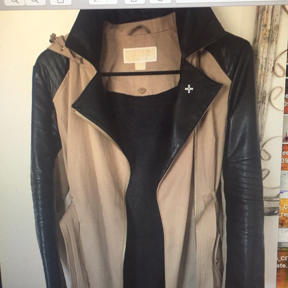 Michael Kors jacket with leather sleeves